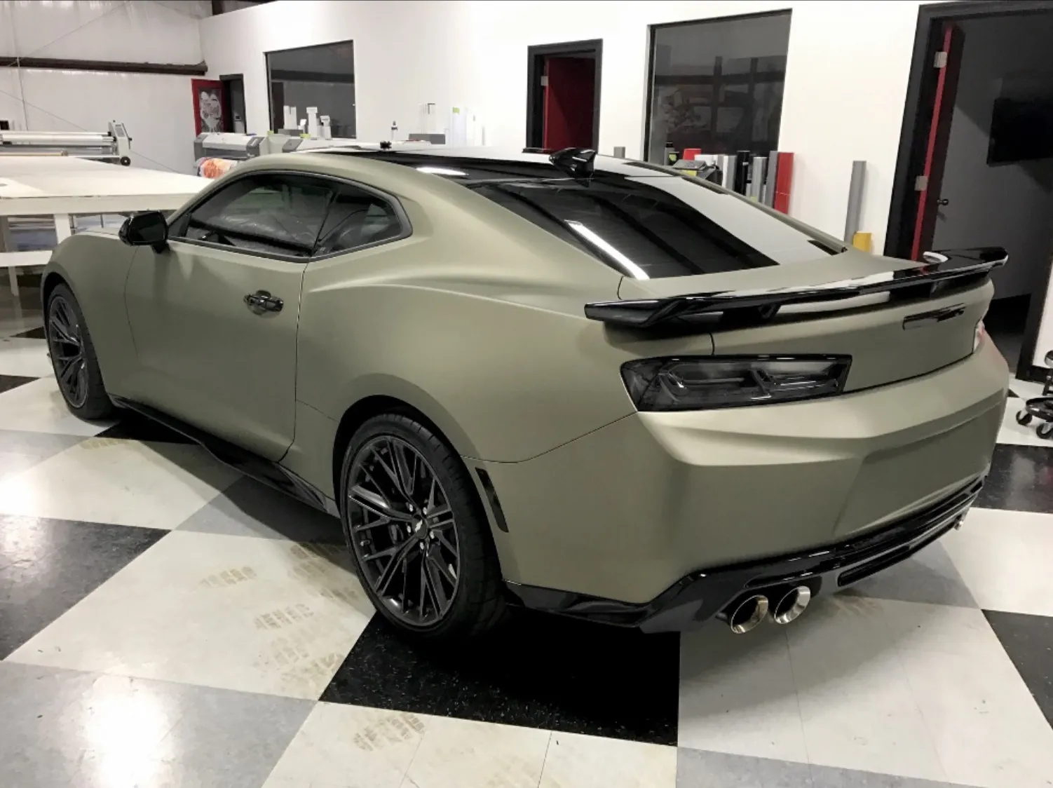 Matte military green — Chevrolet Camaro SS