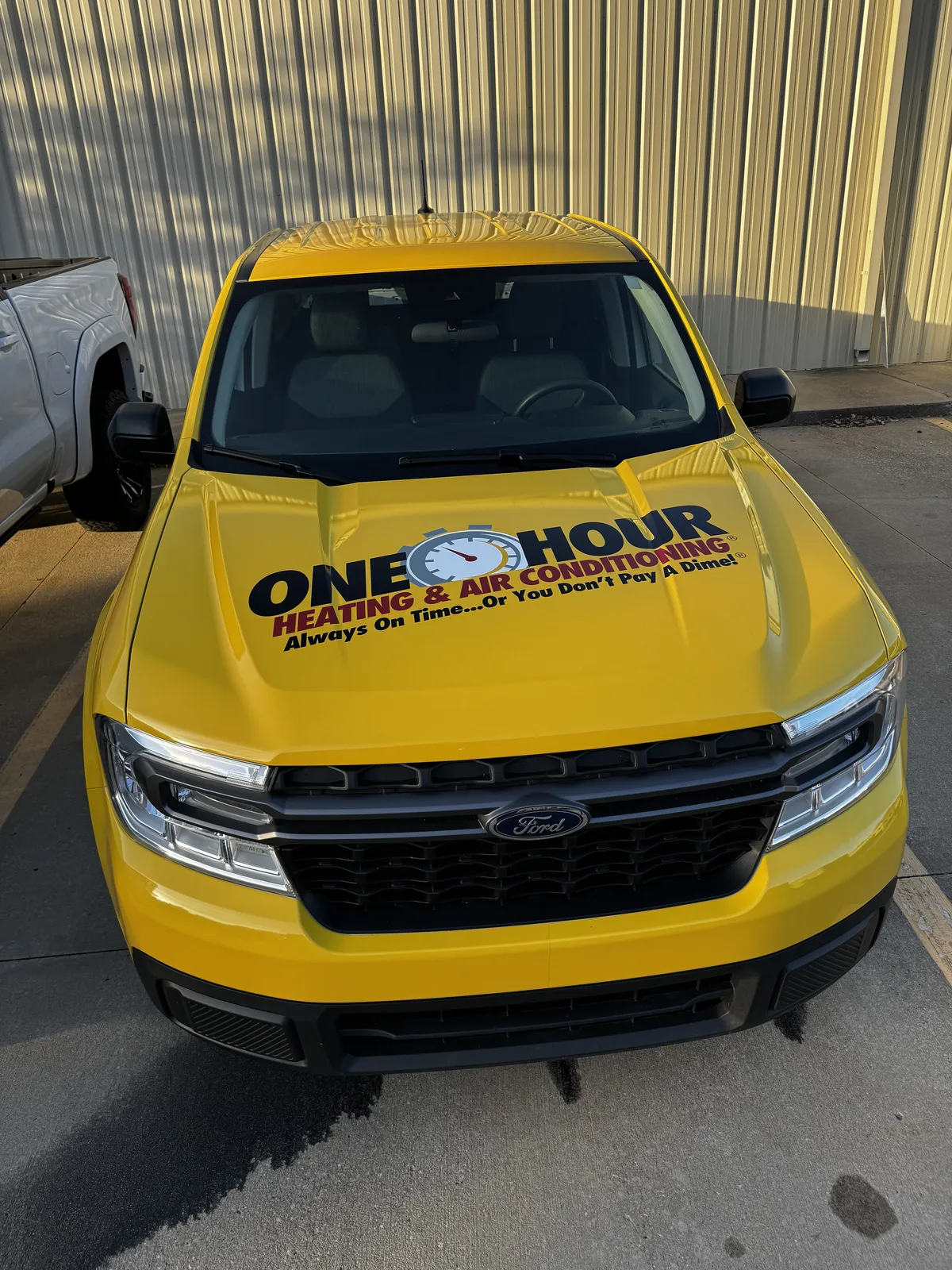 Full fleet wrap — you can't miss it — Ford Maverick